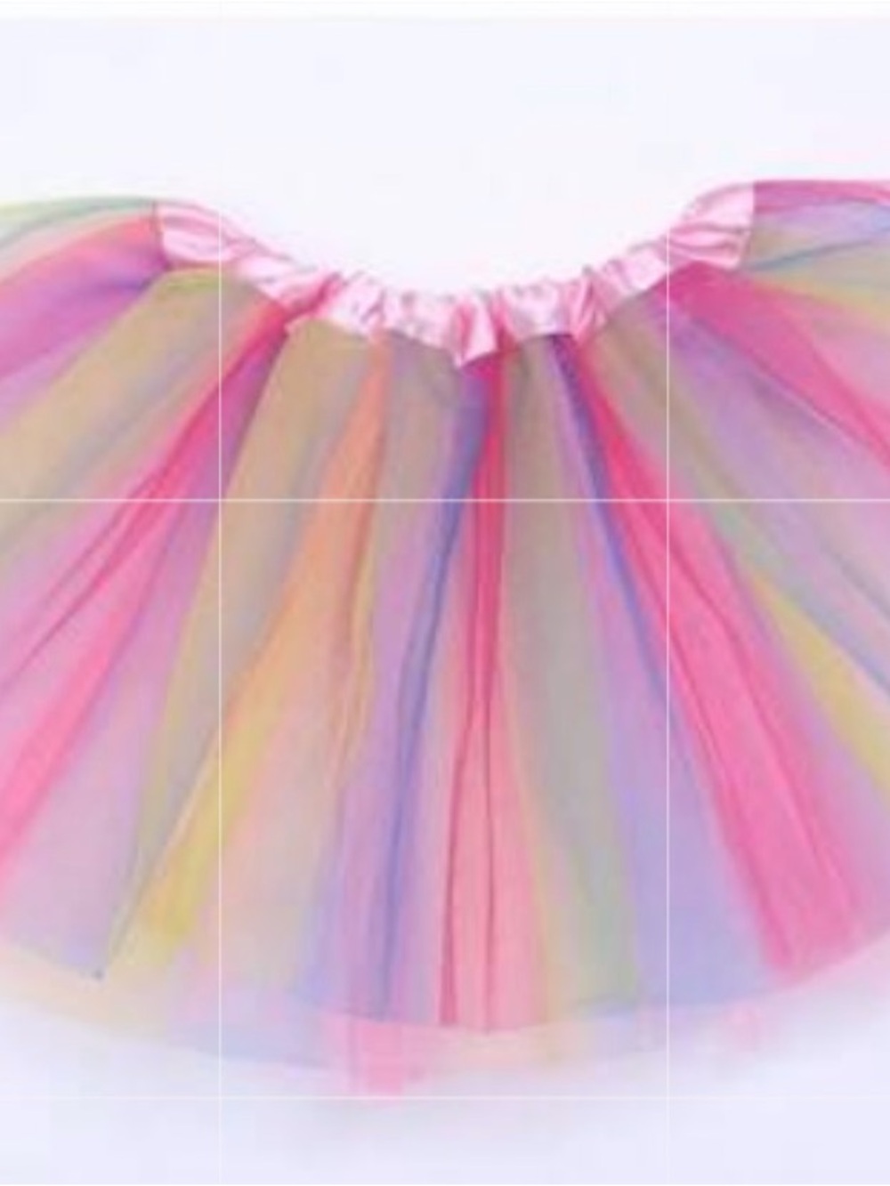 Rainbow Tulle Tutu Skirt - Multi-Color Pink